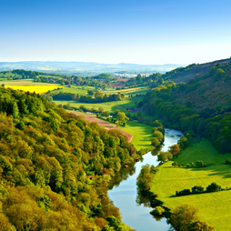 Blick auf die Midlands in Großbritannien