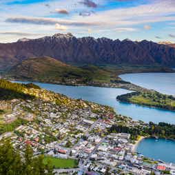 Blick auf Queenstown, Neuseeland