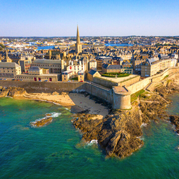 Blick auf Küste von Bretagne, Frankreich