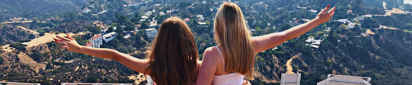High School Austauschschülerinnen in den Hollywood Hills in Kalifornien
