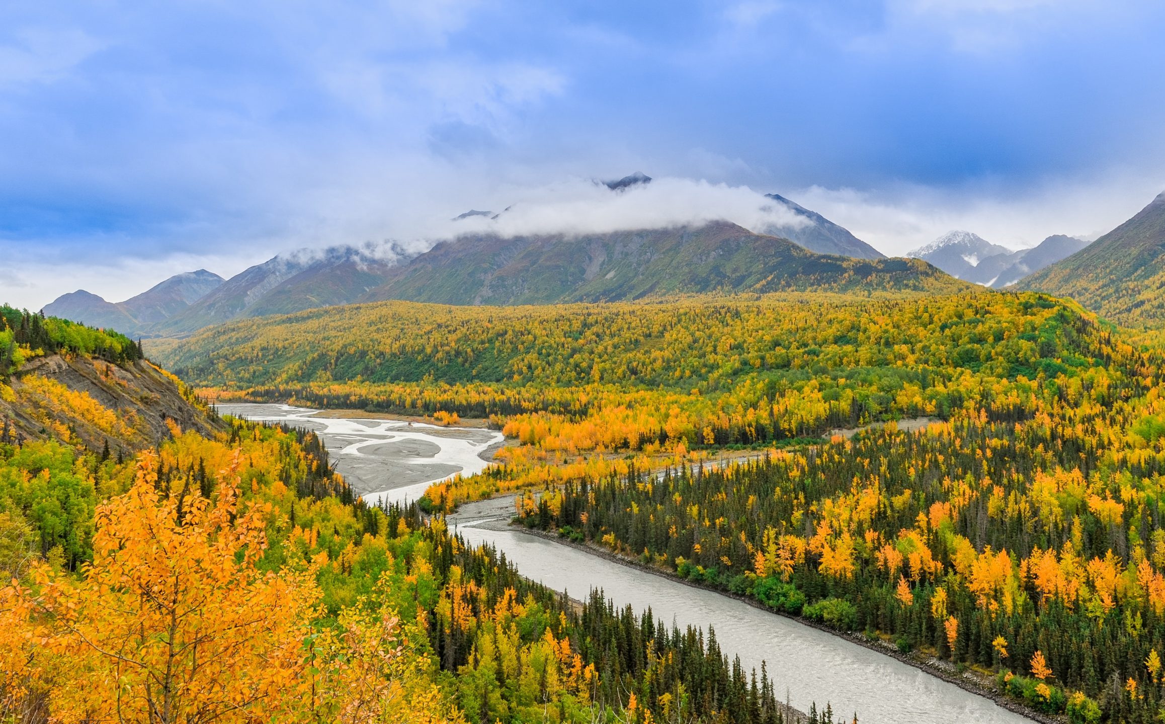 Bergige Landschaft in Alaska, USA